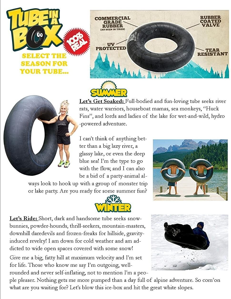 HUGE 45" Inner Tubes Rafting Tubes, River Tubes, Snow Tubes, Sledding Tubes