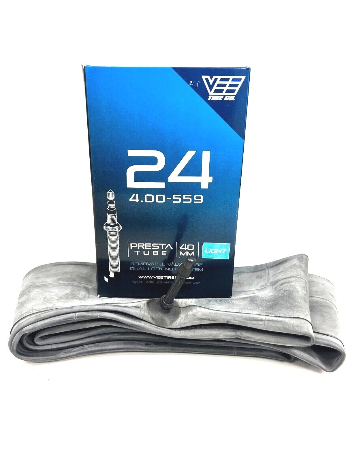 Vee Tire 24x4.0 Fat Bike Tire Light Weight Inner Tube 40mm Presta Valve 24x4