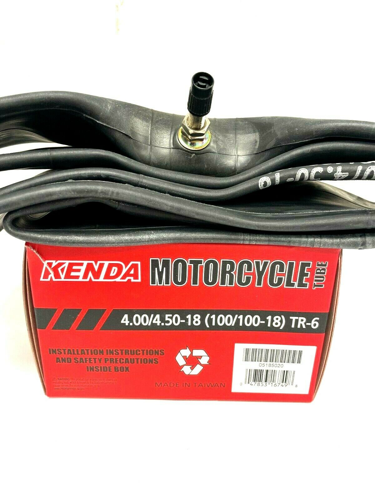 ONE NEW 100/100-18 REAR HEAVY DUTY MOTORCYCLE TUBE 400/450-18
