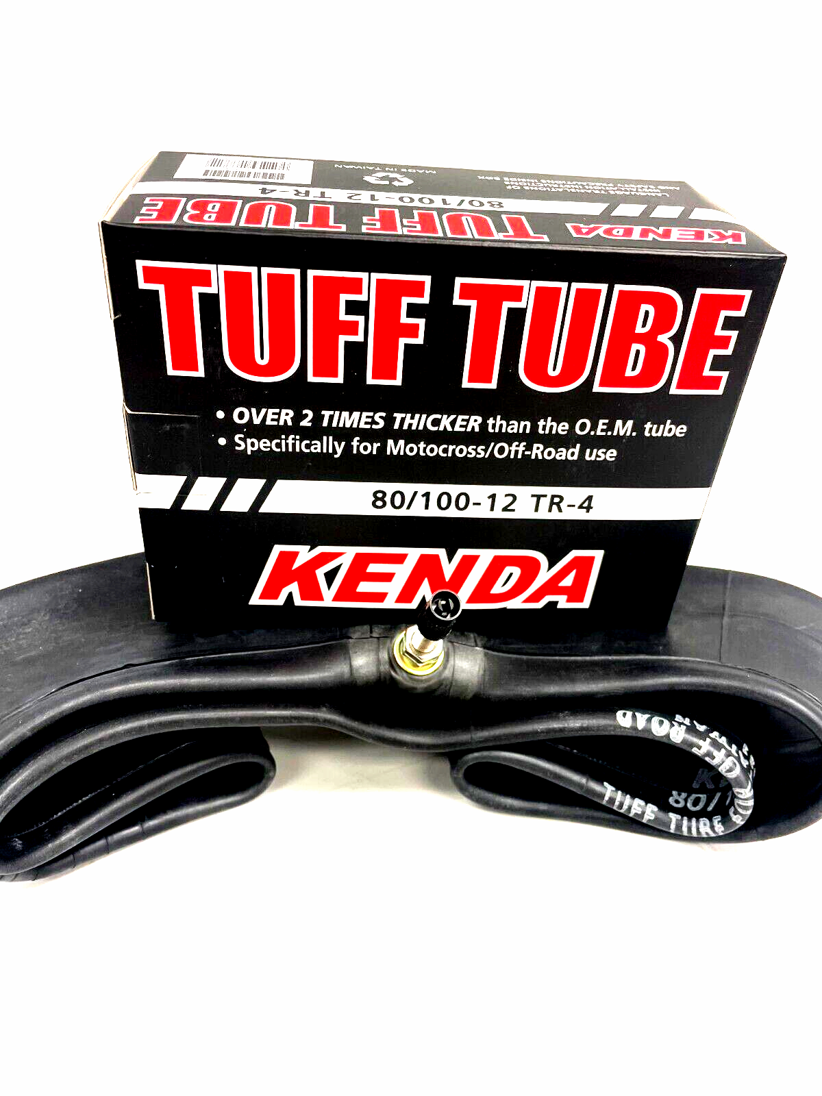 80/100-12 Heavy Duty Inner Tuff Tube Motorcycle 2.75/3.00-12 Stem TR4