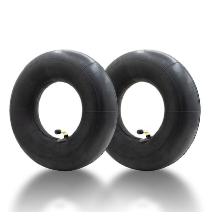 Two 9x3.50-4 2.80-4 2.50-4 Inner Tubes with Bent Metal Valve Stem for Hand Trucks, Utility Cart, Lawn Mowers, Wheelbarrows, Dollys, Razor E300 Scooters Skateboard Go Kart ATV ttr50 Parts