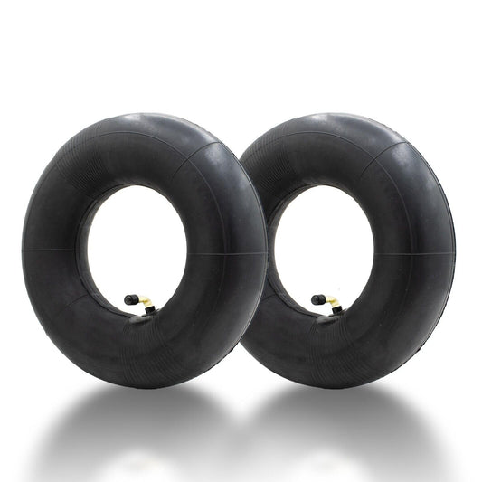 Two 9x3.50-4 2.80-4 2.50-4 Inner Tubes with Bent Metal Valve Stem for Hand Trucks, Utility Cart, Lawn Mowers, Wheelbarrows, Dollys, Razor E300 Scooters Skateboard Go Kart ATV ttr50 Parts