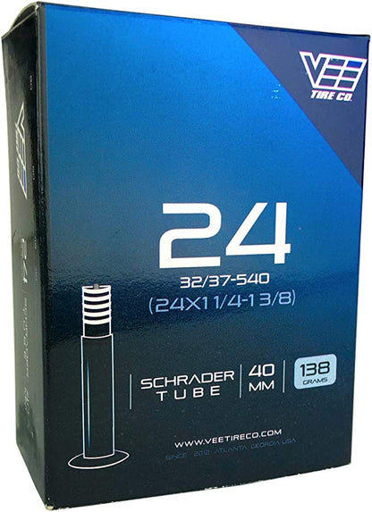 24x1 1/4, 24x1 3/8  Vee Bike Tire Bicycle Inner Tube with 40mm Schrader Valve Stem