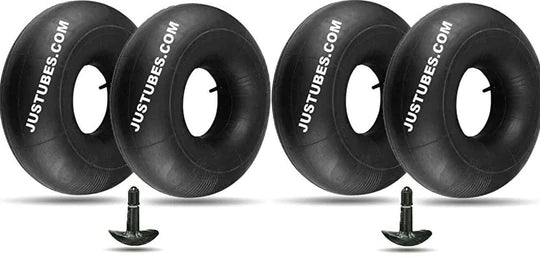 Four Lawn Mower Tire Inner Tube Bundle — 2x 15x6.00-6 Front & 2x 20x10.00-8 Rear