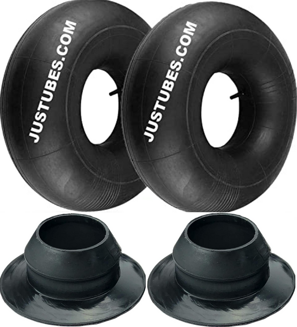 Two 6-14 6.00-14 7-14 Farm Tractor Implement Tire Inner Tubes With Bushings Fits 13 inch and 14 Inch Tires